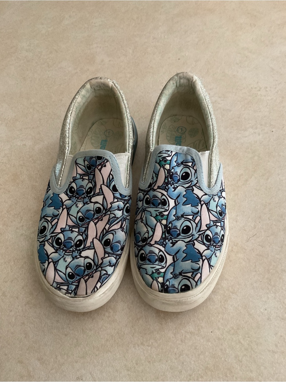 Kids' Slip-On Stitch Print Sneakers - Blue